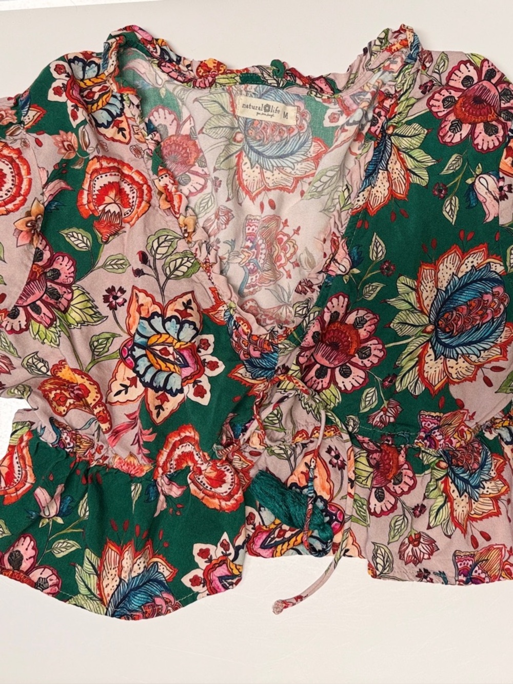 Natural Life Peplum Top, Like New, Size M